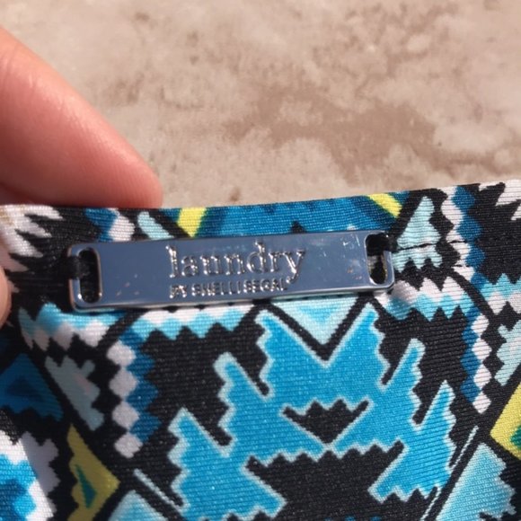 Blue Geometric Print Laundry by Shelli Segal Swim Bottoms - Picture 12 of 15